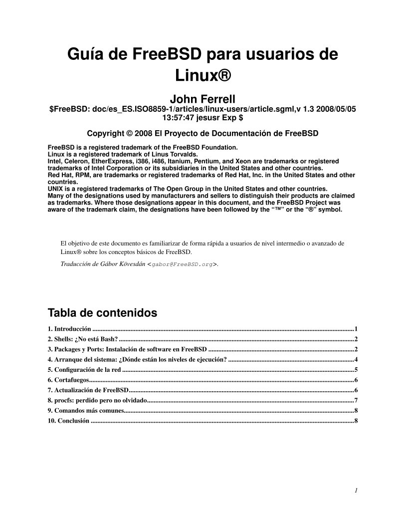 Imágen de pdf Guia de FreeBSD para usuarios de Linux